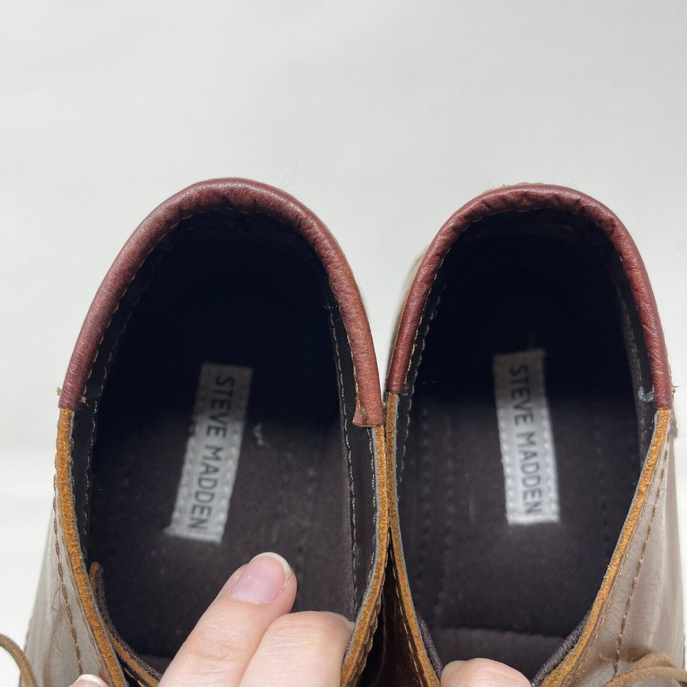 Steve Madden Harken 247 Ankle Chukka Boots Mens Size 9 Cognac Leather Lace Up - Picture 6 of 12